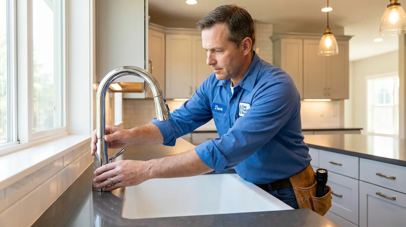 Kitchen faucet installation by Johns Plumbing LLC in Whitefish